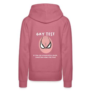 Gay Test - Frauen Premium Bio Hoodie - Malve - Hinten - Isabella (175cm)