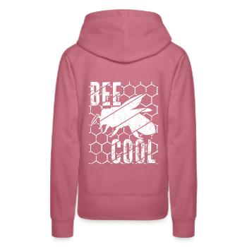 Bee Cool Bienen Imker Nachhaltigkeit Klimaschutz U - Frauen Premium Bio Hoodie - Malve - Hinten - Isabella (175cm)
