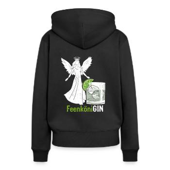 GIN FeenköniGIN - Geschenk für Gin Verkostungen Wa - Frauen Premium Bio Hoodie - Schwarz - Hinten - Julia (174cm)