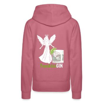 GIN FeenköniGIN - Geschenk für Gin Verkostungen Wa - Frauen Premium Bio Hoodie - Malve - Hinten - Isabella (175cm)