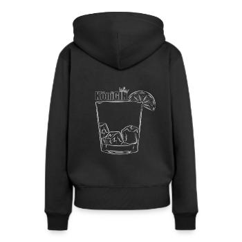 KöniGIN - Geschenk für Gin Liebhaberin Gin Spruch - Frauen Premium Bio Hoodie - Schwarz - Hinten - Julia (174cm)