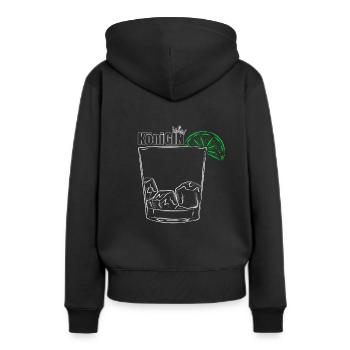 KöniGIN - Geschenk für Gin Liebhaberin Damen Gin - Frauen Premium Bio Hoodie - Schwarz - Hinten - Julia (174cm)