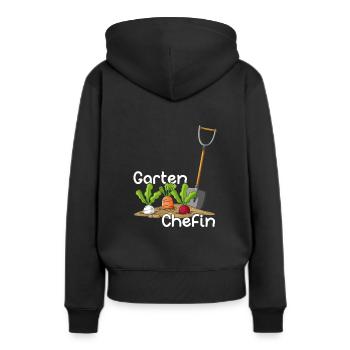 Garten Chefin Gärtnerin Ruhestand Floristin Hobbyg - Frauen Premium Bio Hoodie - Schwarz - Hinten - Julia (174cm)