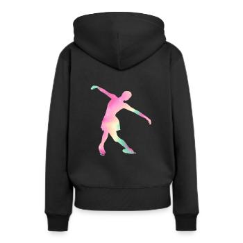 Eislaufmädchen Schlittschuh Geschenk für Eislaufkö - Frauen Premium Bio Hoodie - Schwarz - Hinten - Julia (174cm)
