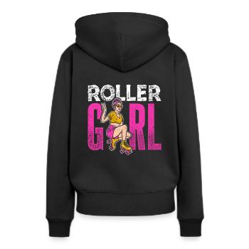 Rollschuhe Roller Girl Roller Skates Rollschuh Moi - Frauen Premium Bio Hoodie - Schwarz - Hinten - Julia (174cm)