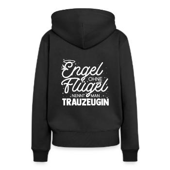 Junggesellinnenabschied Brautjungfer Hochzeit Team - Frauen Premium Bio Hoodie - Schwarz - Hinten - Julia (174cm)