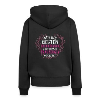 Beste Freundin Trauzeugin Hochzeit Junggesellinnen - Frauen Premium Bio Hoodie - Schwarz - Hinten - Julia (174cm)