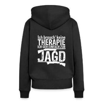 Jäger Natur Wald Jäger Jagd Schützen Naturliebhabe - Frauen Premium Bio Hoodie - Schwarz - Hinten - Julia (174cm)