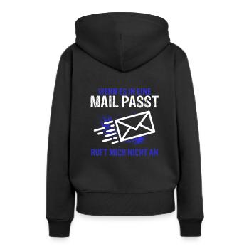 WENN ES IN EINE MAIL PASST , ruft mich nicht an - - Frauen Premium Bio Hoodie - Schwarz - Hinten - Julia (174cm)
