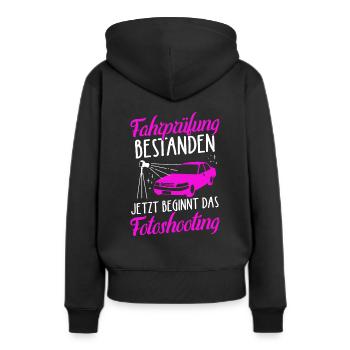 Fahrprüfung Bestanden Führerschein Fahrschüler Aut - Frauen Premium Bio Hoodie - Schwarz - Hinten - Julia (174cm)