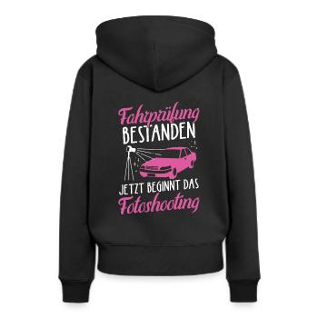 Fahrprüfung Bestanden Führerschein Fahrschüler Aut - Frauen Premium Bio Hoodie - Schwarz - Hinten - Julia (174cm)