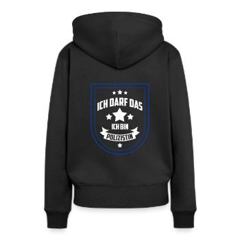 Polizei Polizeibeamtin Geschenk Verbeamtung Polize - Frauen Premium Bio Hoodie - Schwarz - Hinten - Julia (174cm)