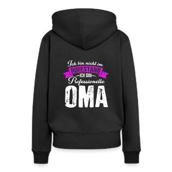 Ich Bin Nicht Im Ruhestand Ich Bin Professionelle - Frauen Premium Bio Hoodie - Schwarz - Hinten - Julia (174cm)