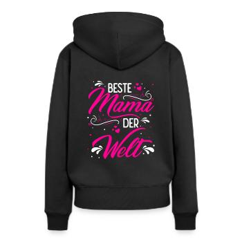 Beste Mama Der Welt - Mutter Muttertag Lieblingsma - Frauen Premium Bio Hoodie - Schwarz - Hinten - Julia (174cm)