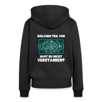 Fußball Trainer Geschenk Team Mannschaft Sportler - Frauen Premium Bio Hoodie - Schwarz - Hinten - Julia (174cm)