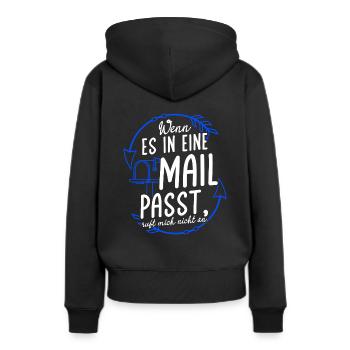 WENN ES IN EINE MAIL PASST, ruft mich nicht an - A - Frauen Premium Bio Hoodie - Schwarz - Hinten - Julia (174cm)