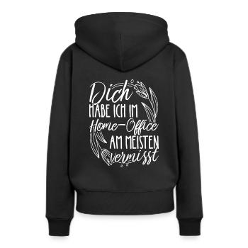 Geschenkidee Arbeitsfreundin Wiedersehensfreude Fr - Frauen Premium Bio Hoodie - Schwarz - Hinten - Julia (174cm)