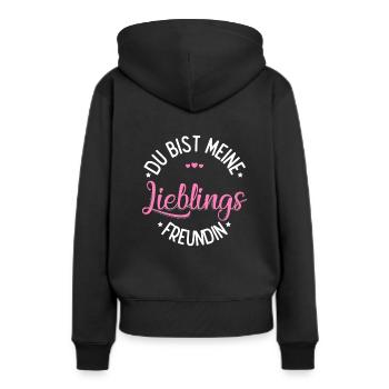 Meine Lieblingsfreundin Freundschaft Lästerschwest - Frauen Premium Bio Hoodie - Schwarz - Hinten - Julia (174cm)