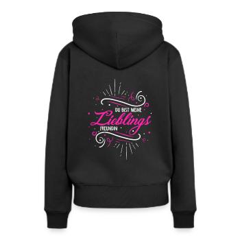 Meine Lieblingsfreundin Freundschaft Lästerschwest - Frauen Premium Bio Hoodie - Schwarz - Hinten - Julia (174cm)