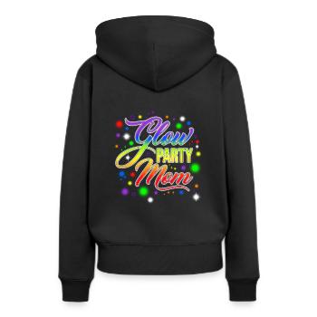 Glow Party Mom Happy Birthday Mom Outfit Designate - Frauen Premium Bio Hoodie - Schwarz - Hinten - Julia (174cm)