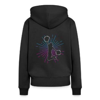 Cheerleader Cheerleading Design Sport Pompons Chee - Frauen Premium Bio Hoodie - Schwarz - Hinten - Julia (174cm)
