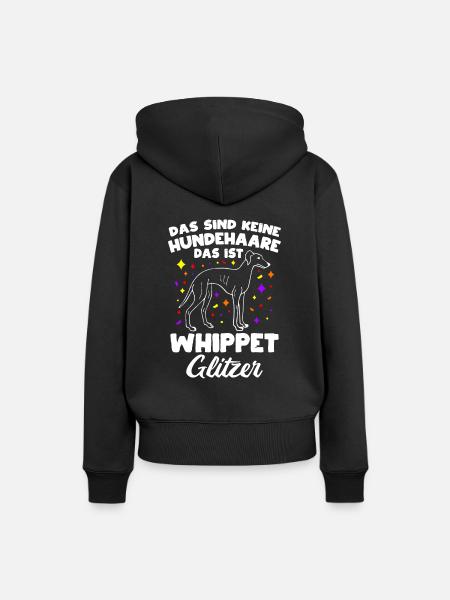 Das Sind Keine Hunde Haare Das Ist Whippet Glitzer - Frauen Premium Bio Hoodie - Schwarz