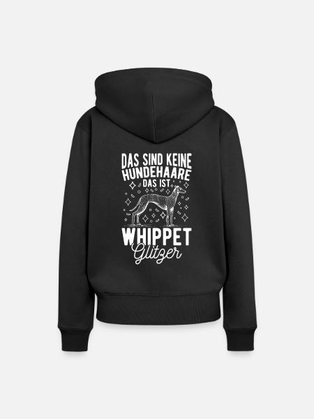 Das Sind Keine Hunde Haare Das Ist Whippet Glitzer - Frauen Premium Bio Hoodie - Schwarz