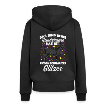 Das Sind Keine Hunde Haare Das Ist Riesenschnauzer - Frauen Premium Bio Hoodie - Schwarz - Hinten - Julia (174cm)