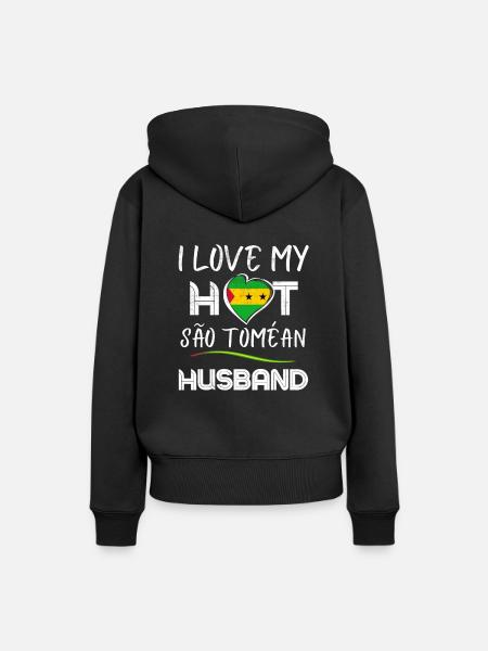 São Toméan Mand Stolt kone - Dame Premium hoodie, økologisk bomuld - sort