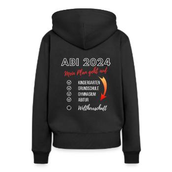 Funny Abi 2024 Liste de contrôle de carrière Plan Abitur - Sweat à capuche Premium bio Femme - noir - Dos - Julia (174cm)