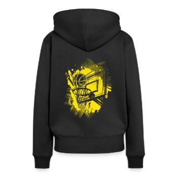 Dunking Basketball Spieler Korbleger Geschenk Bask - Frauen Premium Bio Hoodie - Schwarz - Hinten - Julia (174cm)