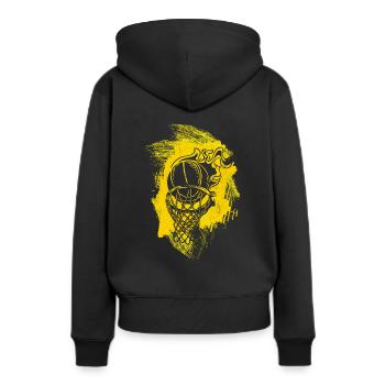 Dunking Basketball Spieler Korbleger Geschenk Bask - Frauen Premium Bio Hoodie - Schwarz - Hinten - Julia (174cm)