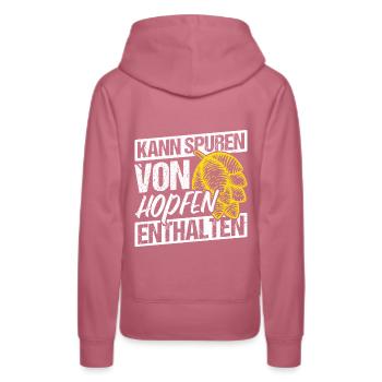 Beer Drinking Beer Fun Drinking Drinking Drinking Tour Beer - Women’s Premium Organic Hoodie - mauve - Back - Isabella (175cm)