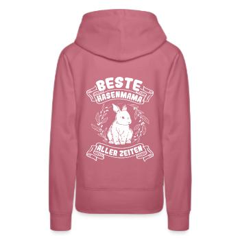 Meilleure maman lapin de tous les temps Bunny Rabbit Osterh - Sweat à capuche Premium bio Femme - mauve - Dos - Isabella (175cm)