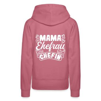 Muttertag Beste Mama Ehefrau Familienliebe Lieblin - Frauen Premium Bio Hoodie - Malve - Hinten - Isabella (175cm)