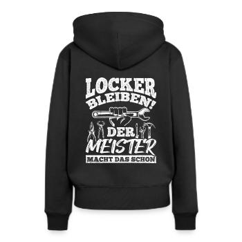 Maîtrise artisan mécatronicien technicien examen de mécanicien - Sweat à capuche Premium bio Femme - noir - Dos - Julia (174cm)