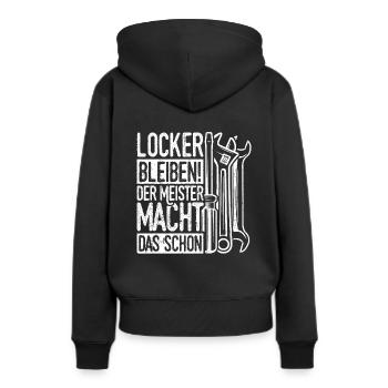 Maître artisan mécatronicien Examen de maître artisan - Sweat à capuche Premium bio Femme - noir - Dos - Julia (174cm)