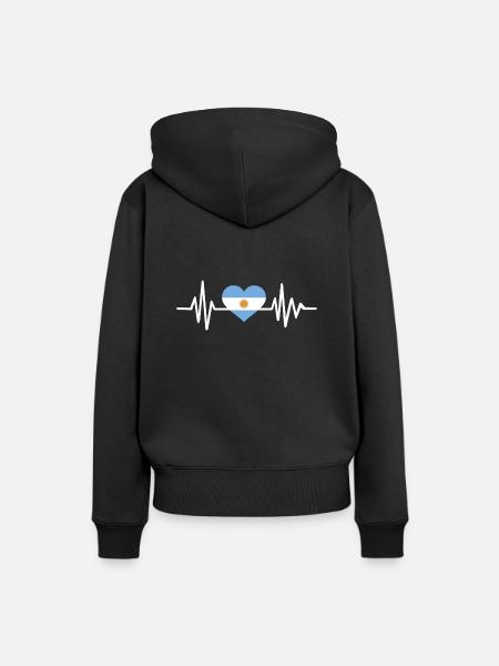Argentinien - Frauen Premium Bio Hoodie - Schwarz