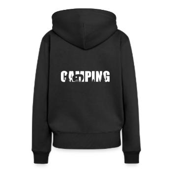 Caravane - Sweat à capuche Premium bio Femme - noir - Dos - Julia (174cm)