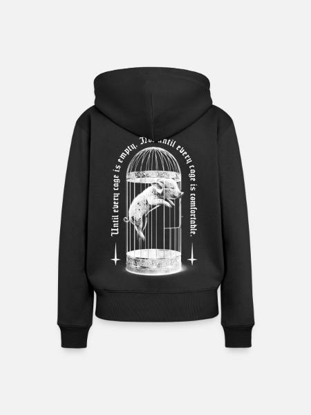 Until Every Cage Is Empty - Frauen Premium Bio Hoodie - Schwarz