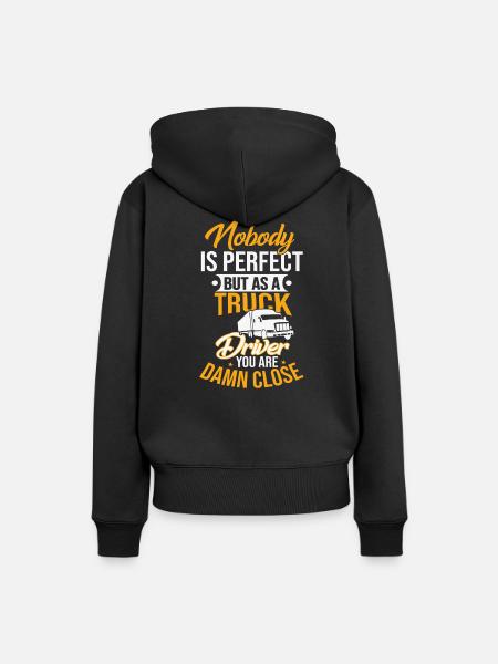 Fernfahrer perfekt - Frauen Premium Bio Hoodie - Schwarz