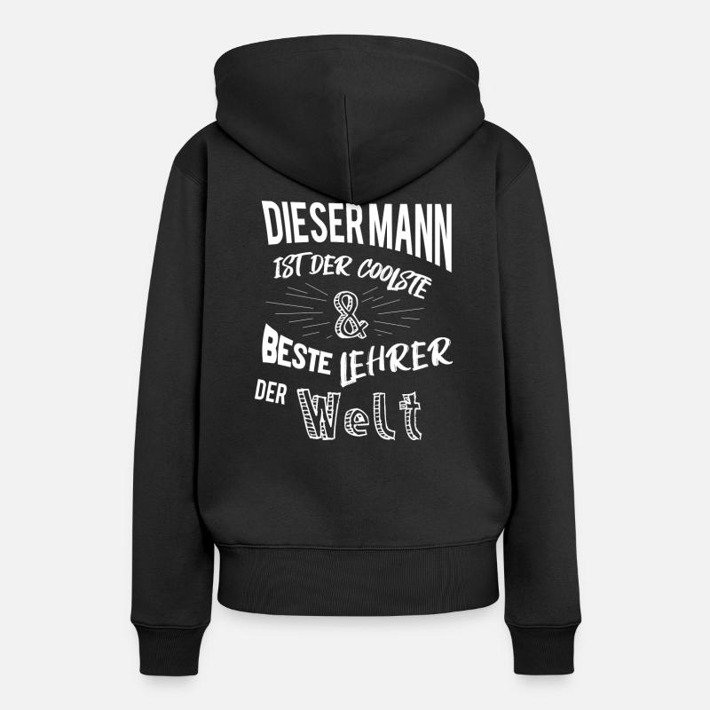 professeur cool - le plus cool des enseignants du monde cadeau - Sweat à capuche Premium bio Femme - noir