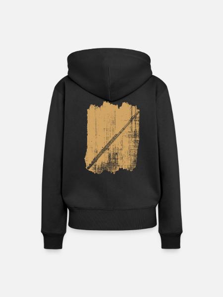 querflöte - Frauen Premium Bio Hoodie - Schwarz