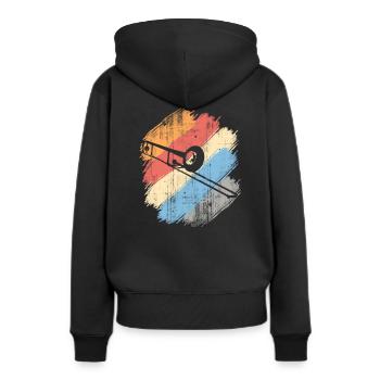 trombone - Women’s Premium Organic Hoodie - black - Back - Julia (174cm)