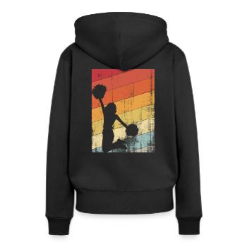 Cheerleading-Jubel - Frauen Premium Bio Hoodie - Schwarz - Hinten - Julia (174cm)