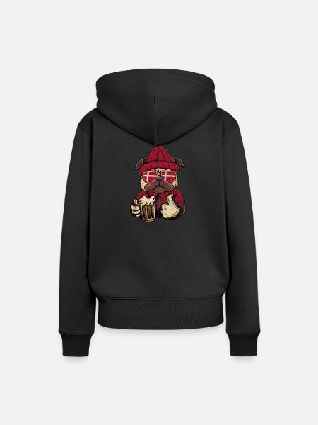 Dänemark - Frauen Premium Bio Hoodie - Schwarz