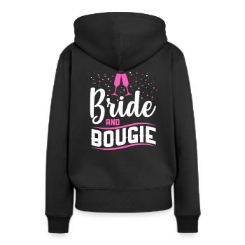 Mariage et fête mariage ivre JGA - Sweat à capuche Premium bio Femme - noir - Dos - Julia (174cm)