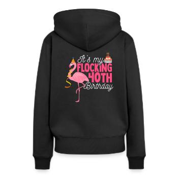 40. Geburtstag Shirt 40er 1979 Party Geschenk - Frauen Premium Bio Hoodie - Schwarz - Hinten - Julia (174cm)