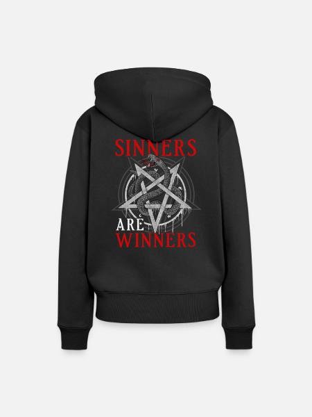 Sinners Are Winners I Satanic Pentagramm Schlange - Ekologisk premiumluvtröja dam - svart
