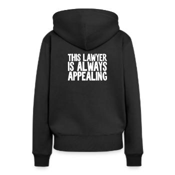 Cet avocat est toujours attrayant Avocat drôle - Sweat à capuche Premium bio Femme - noir - Dos - Julia (174cm)